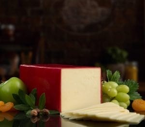 Boar's Head sharp Wisconsin cheddar cheese in red wax
